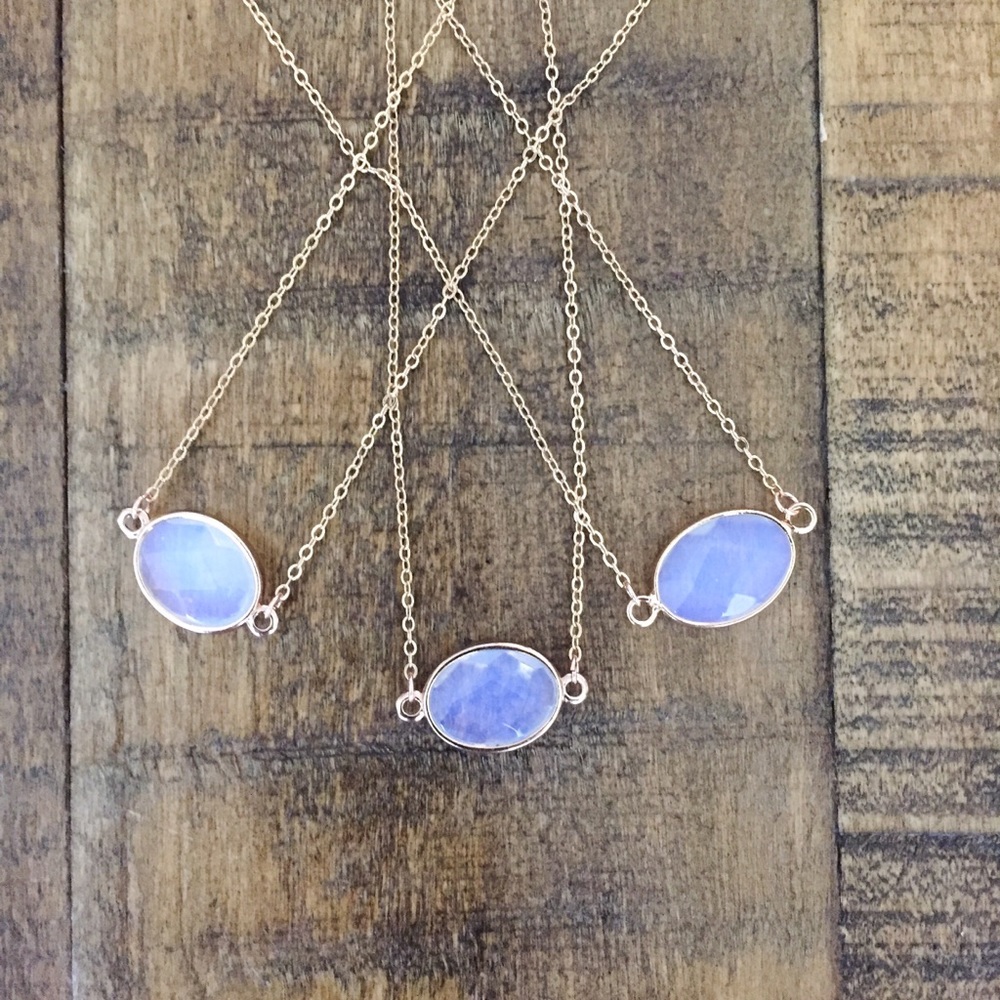 ❗️LAST❗️14K Rose Gold Plated Moonstone Choker - Picture 3 of 8